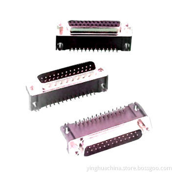 D-sub Connectors, 9.4mm Stamped Pin PCB 9/15/25/37pin, Right Angle, Male/Female Type 0551